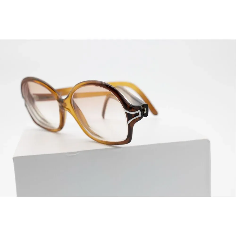 Vintage Optyl Germany Amber Tortoiseshell Eyeglasses‎ Retro 80s Optical Frames